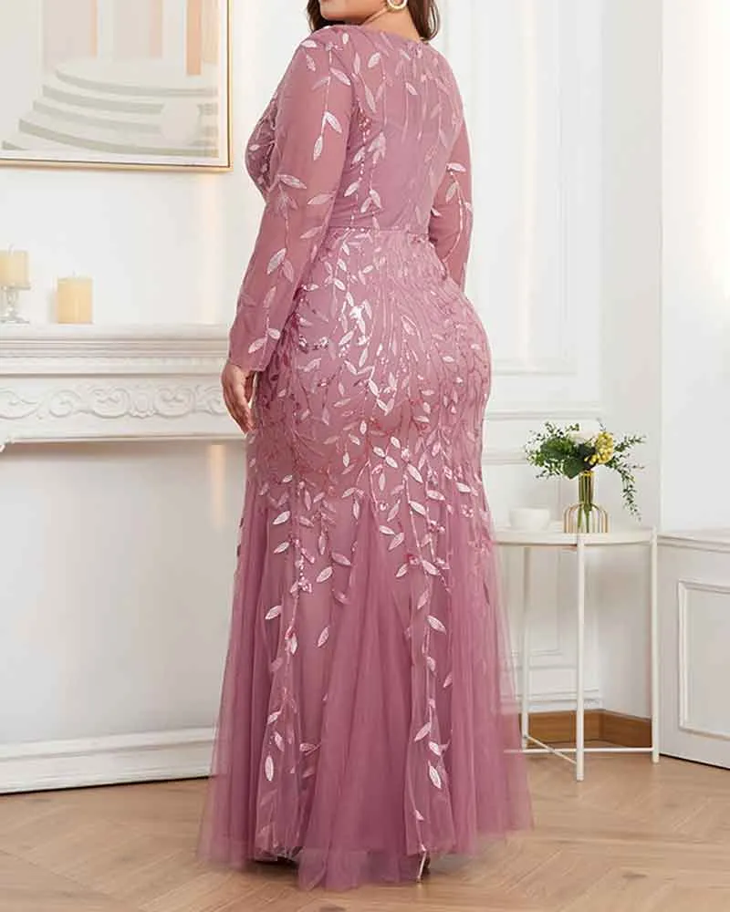 Women's Estate Soirée Plus Size Fishtail Gown sold by Larosa product image thumbnail 4
