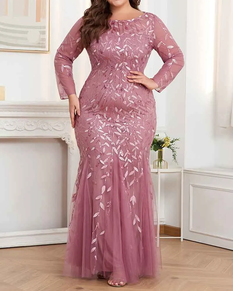 Women's Estate Soirée Plus Size Fishtail Gown sold by Larosa