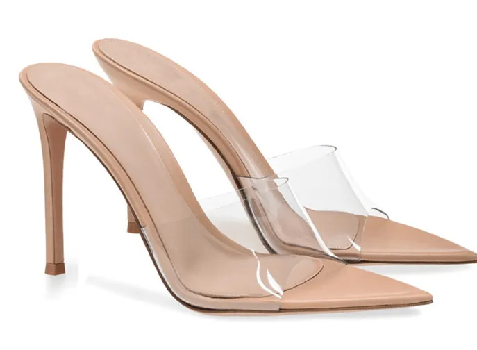 (Clean Up) Transparent PVC Pointed Toe Sandals sold by Larosa