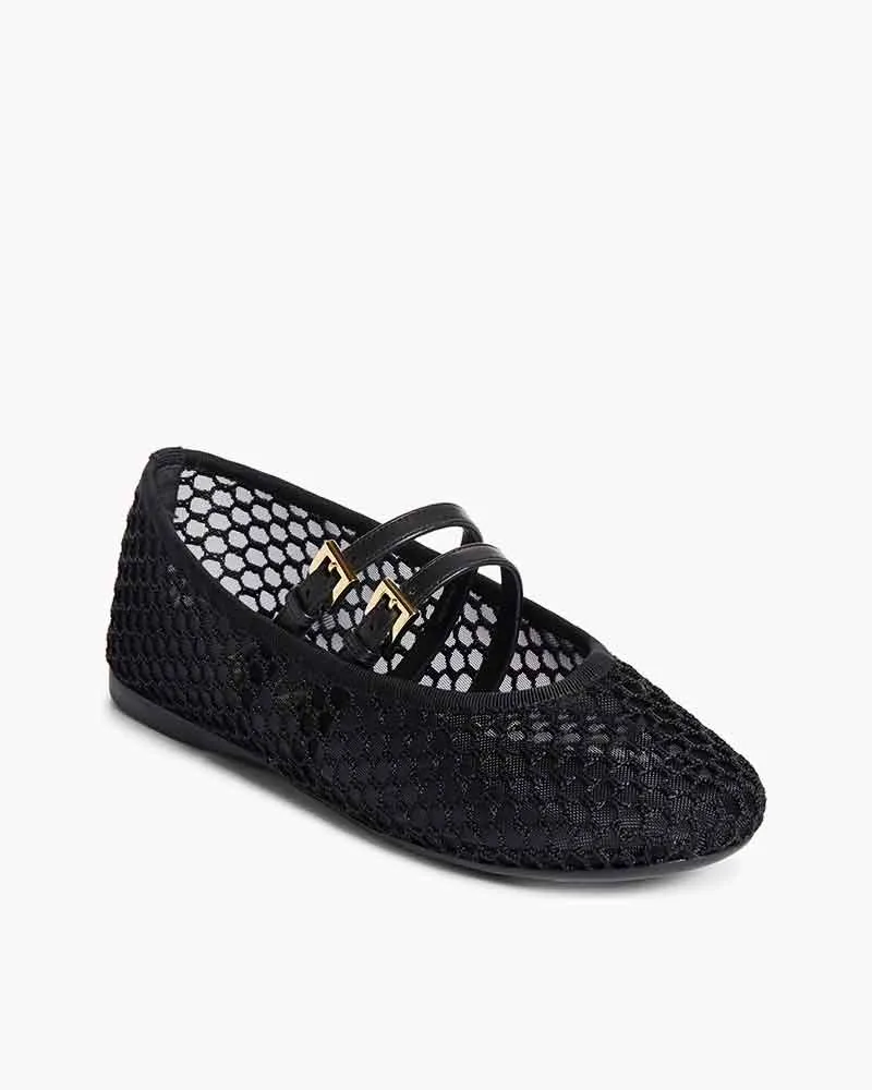 Chic daytime mesh strap mary jane flats sold by Larosa product image thumbnail 5