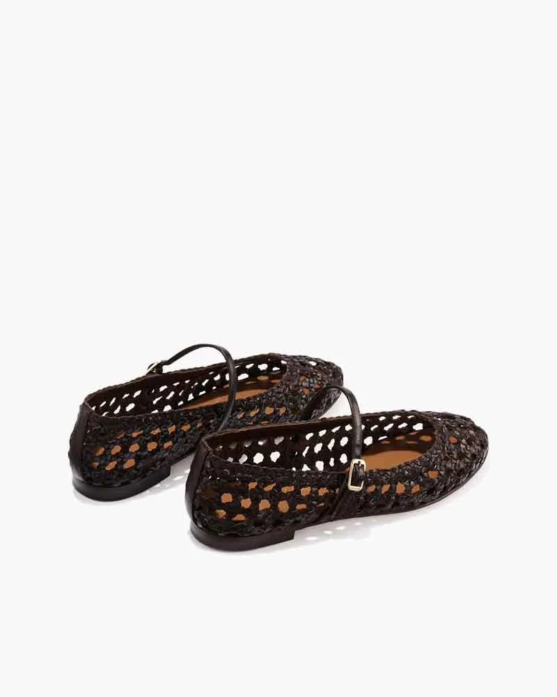 Everyday woven leather demi heel slingback sold by Larosa product image thumbnail 3