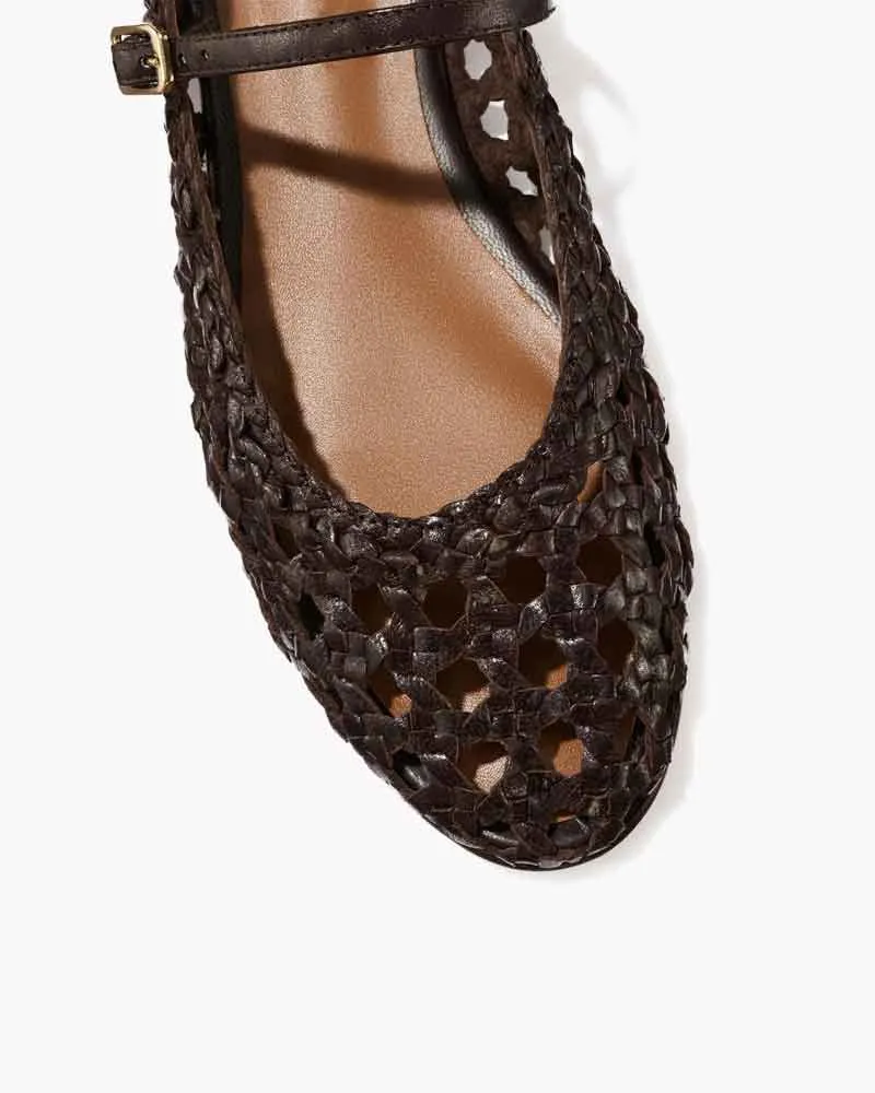 Everyday woven leather demi heel slingback sold by Larosa product image thumbnail 4