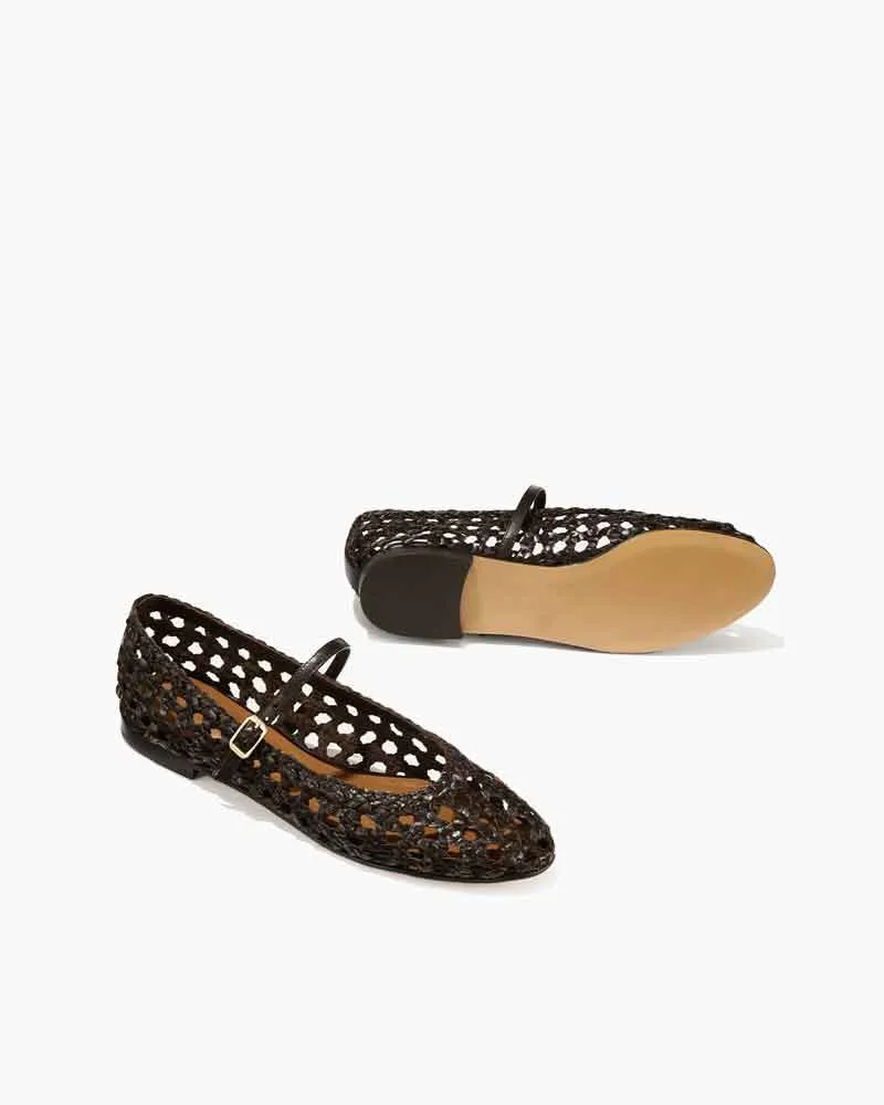 Everyday woven leather demi heel slingback sold by Larosa product image thumbnail 2