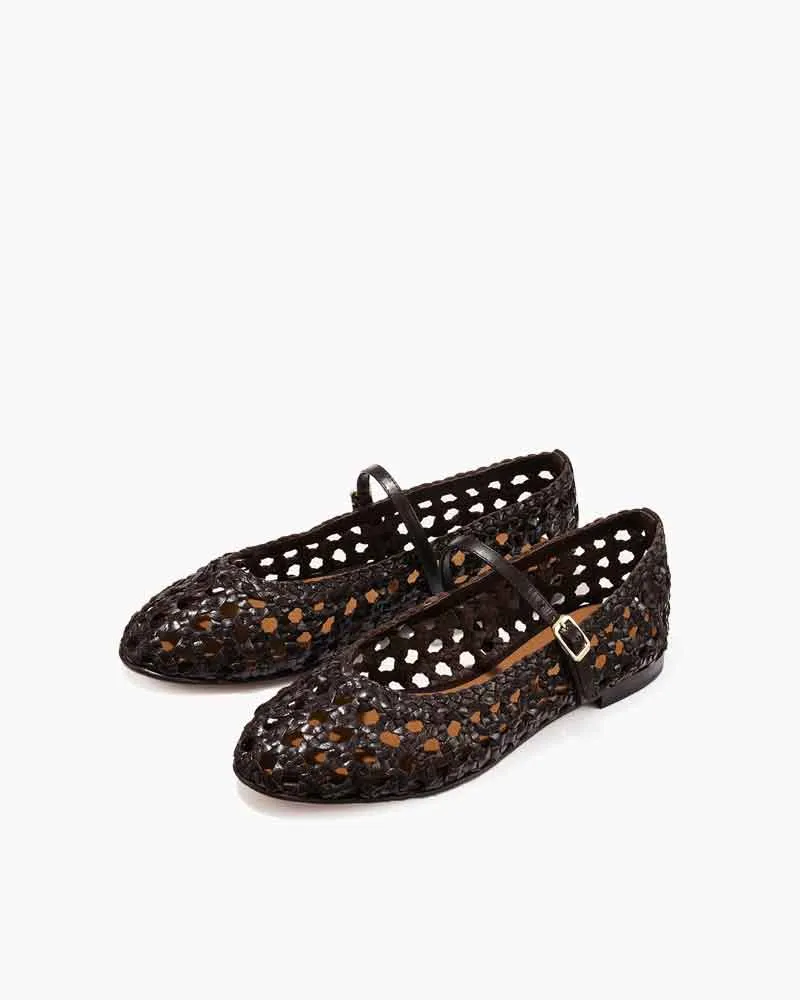 Everyday woven leather demi heel slingback sold by Larosa product image thumbnail 5