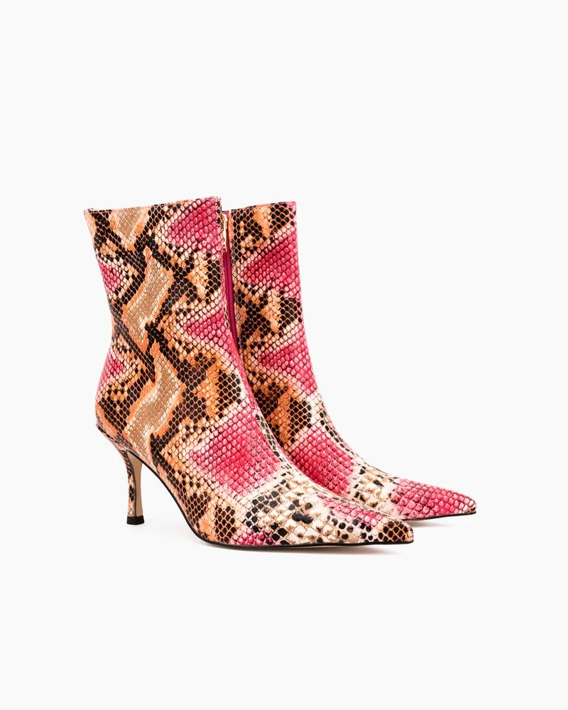 (Clean Up - US 6/7.5) Leopard Pointed Toe Stiletto High Heel Mid Boots sold by Larosa product image thumbnail 3