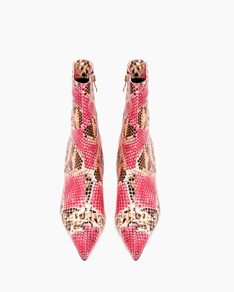 (Clean Up - US 6/7.5) Leopard Pointed Toe Stiletto High Heel Mid Boots sold by Larosa product image thumbnail 5