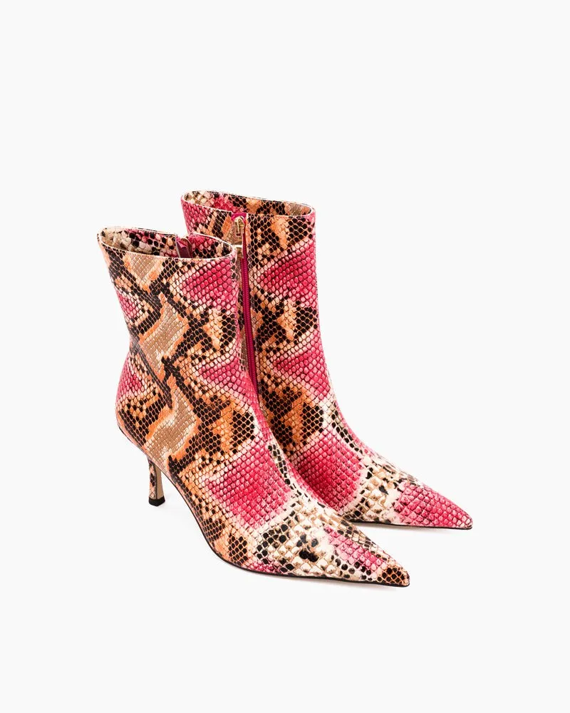 (Clean Up - US 6/7.5) Leopard Pointed Toe Stiletto High Heel Mid Boots sold by Larosa product image thumbnail 4