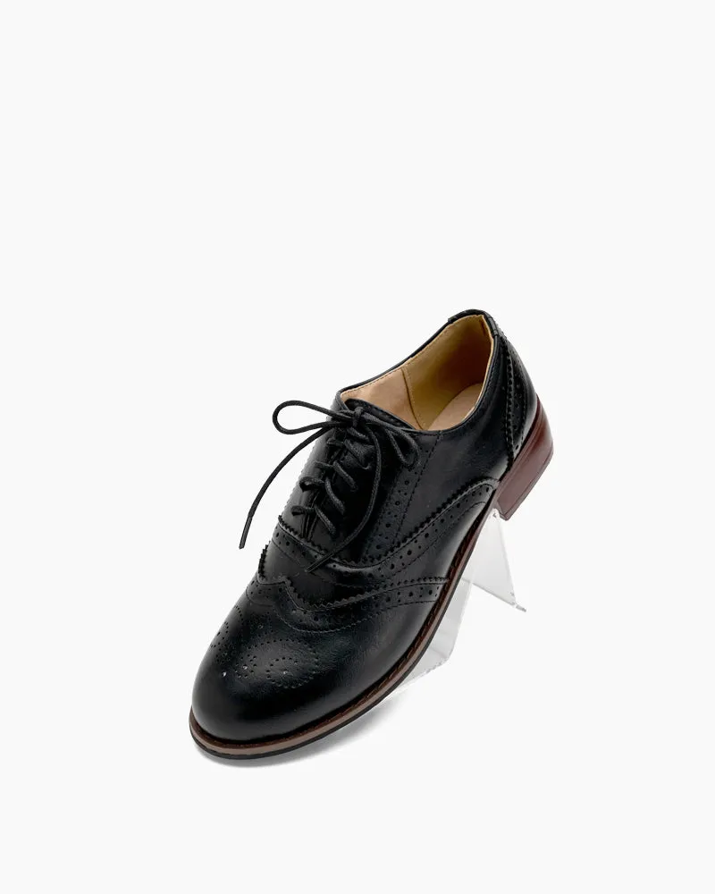 (Clean Up- US 9) Classic Lace-up Wingtip Leather Flat Oxfords sold by Larosa product image thumbnail 4