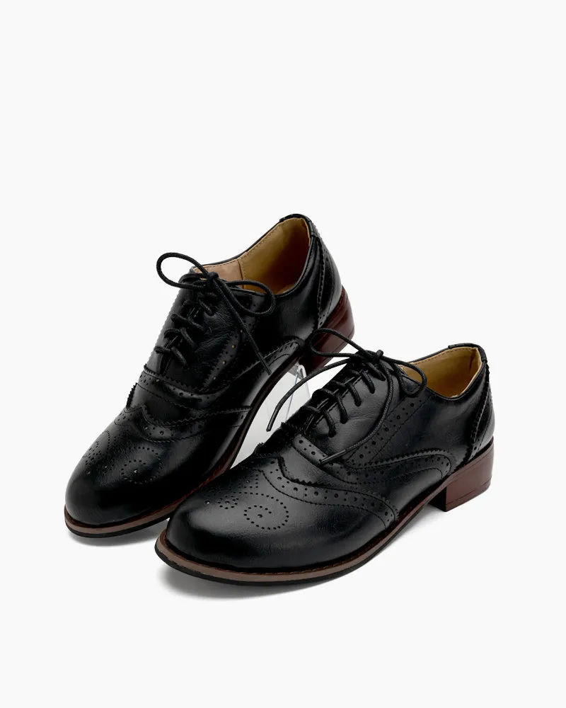 (Clean Up- US 9) Classic Lace-up Wingtip Leather Flat Oxfords sold by Larosa product image thumbnail 3