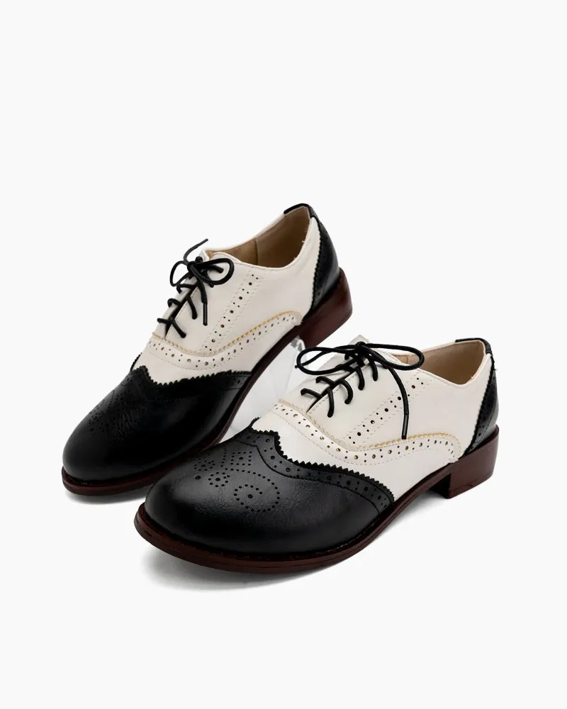 (Clean Up - US 11) Perforated Lace-up Wingtip Leather Flat Oxfords sold by Larosa product image thumbnail 3