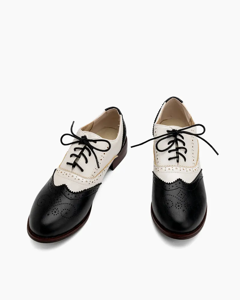(Clean Up - US 11) Perforated Lace-up Wingtip Leather Flat Oxfords sold by Larosa product image thumbnail 5