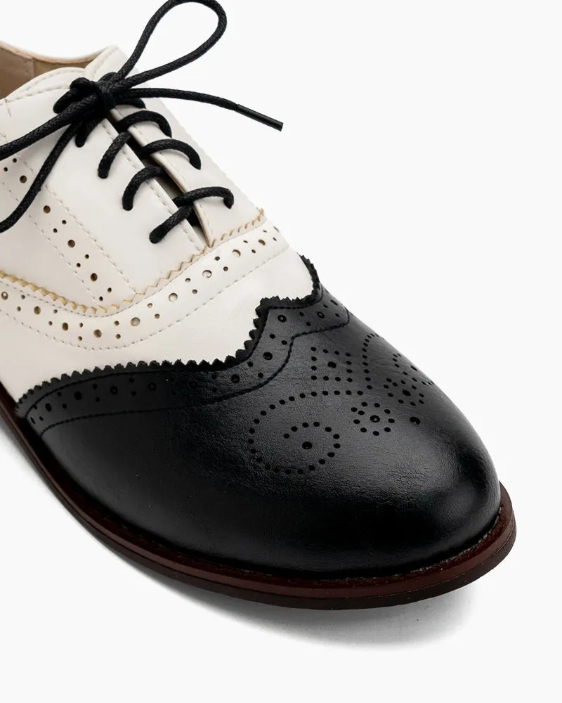 (Clean Up - US 11) Perforated Lace-up Wingtip Leather Flat Oxfords sold by Larosa product image thumbnail 2