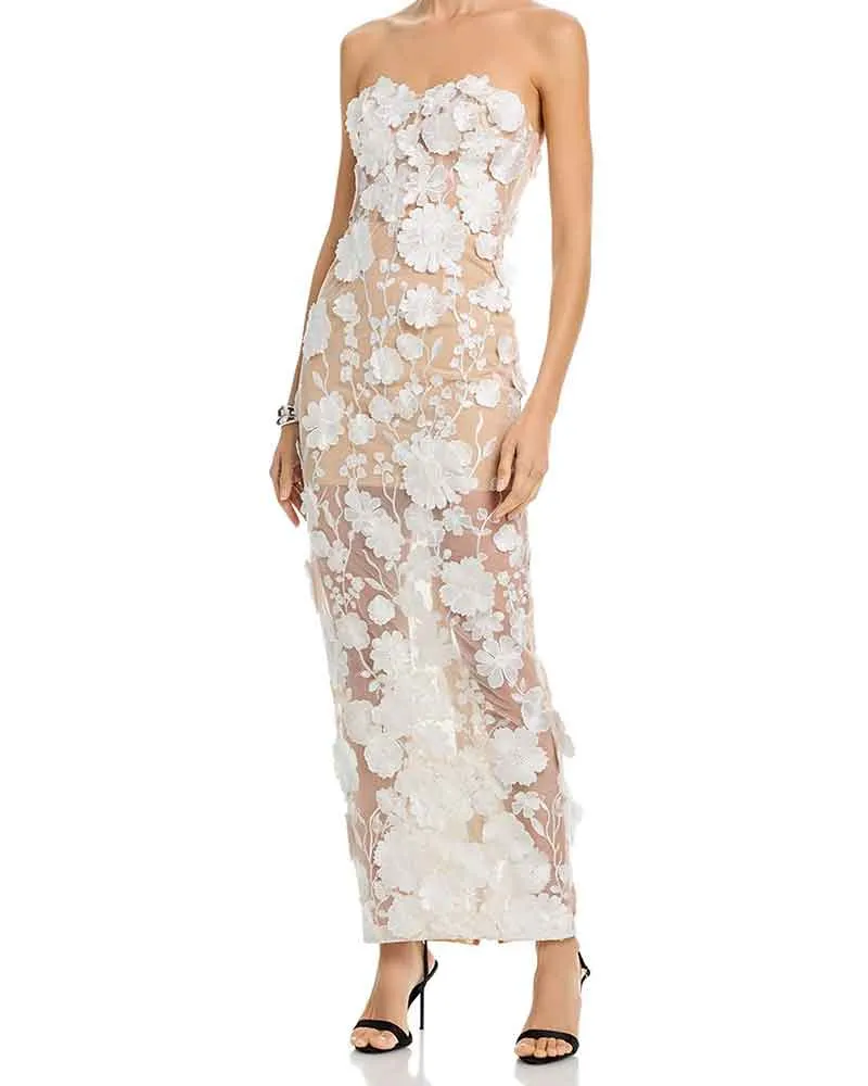 Romantic Evening Garden 3D Floral Gown sold by Larosa product image thumbnail 4