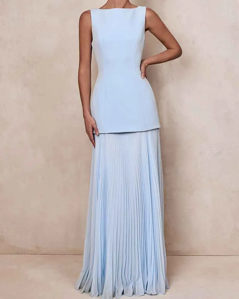 Sunlit Garden Boat Neck Lemon Maxi Dress sold by Larosa product image thumbnail 3