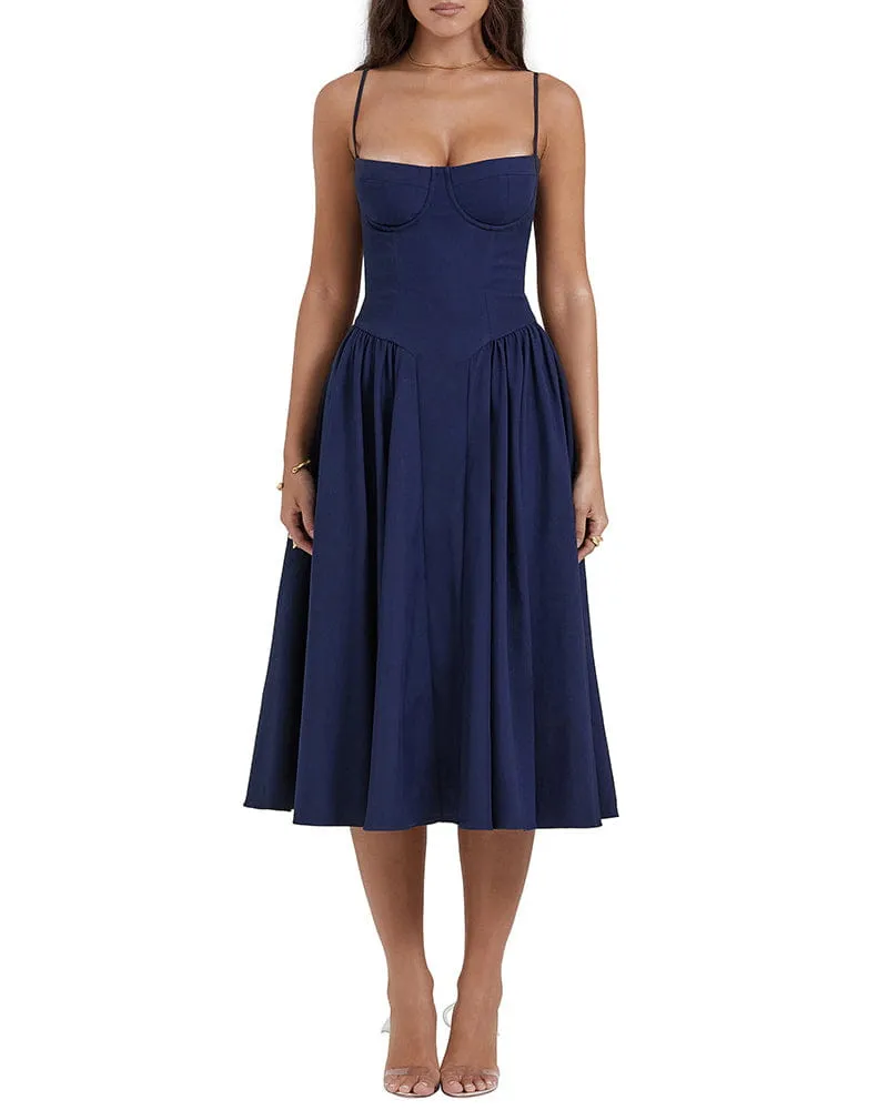 Women's City Stroll Chic Pocketed Midi Dress sold by Larosa product image thumbnail 3