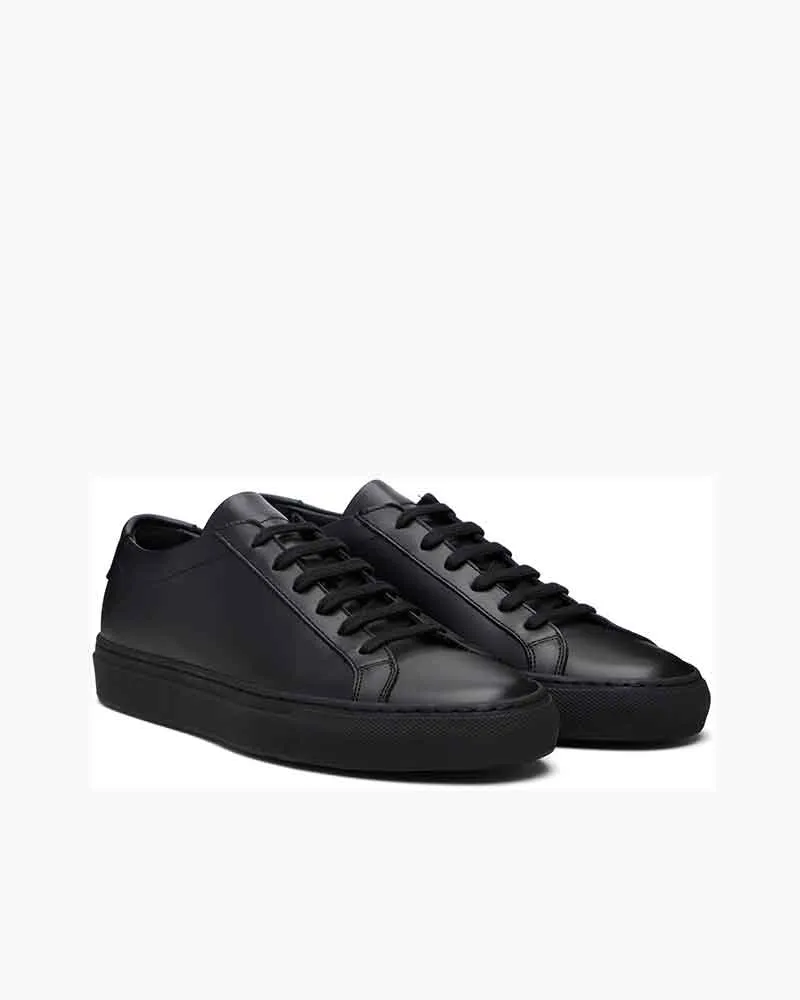 Women's Minimalist Black Calfskin Low Sneakers sold by Larosa product image thumbnail 4
