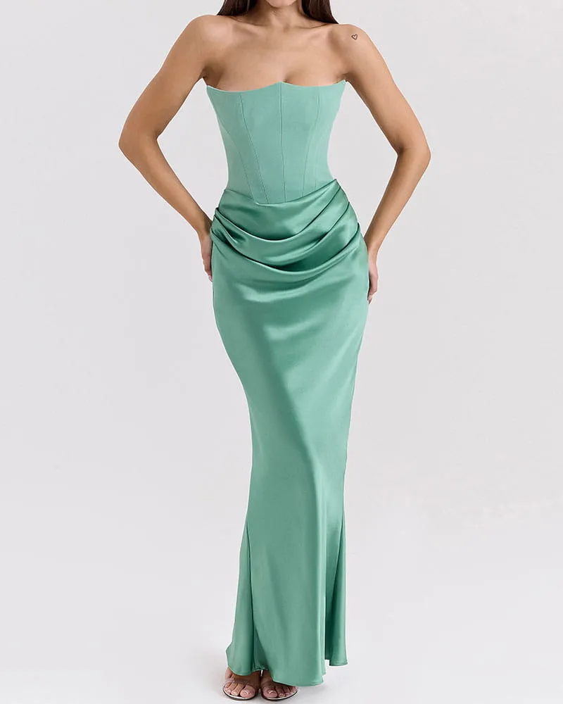 Women's Timeless Elegant Corset Maxi Gown sold by Larosa product image thumbnail 3