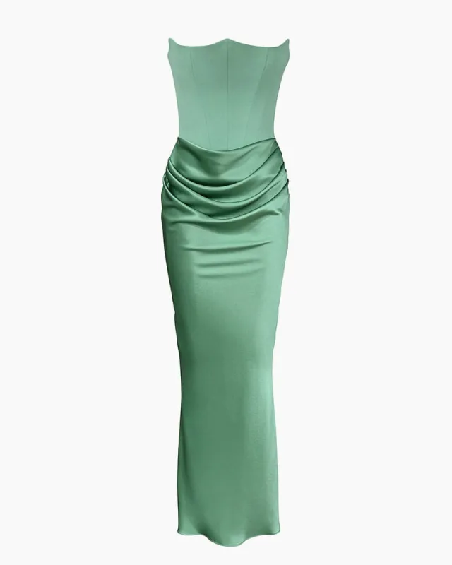 Women's Timeless Elegant Corset Maxi Gown made by Larosa
