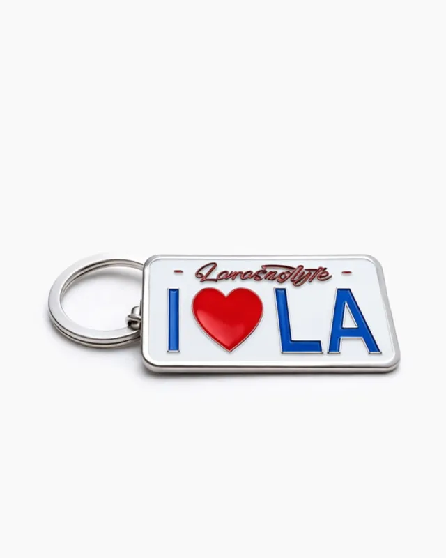 🎁 "I Love LA" Larosastyle Metal Heart Keychain (100% off) made by Larosa