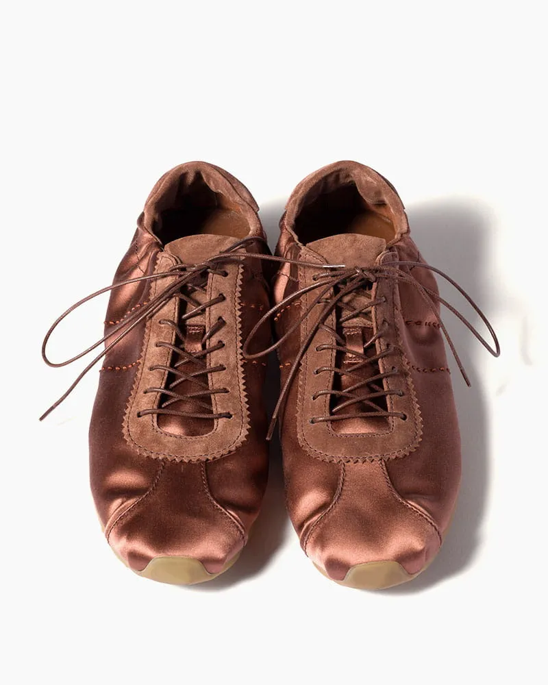 Women's Lightweight Soft Satin Lace-Up Sneakers sold by Larosa product image thumbnail 3
