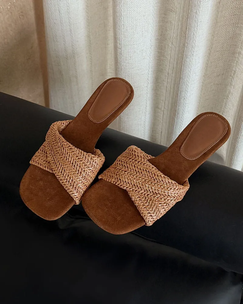 Cross-Strap Woven Open-Toe Slide Sandals sold by Larosa product image thumbnail 2