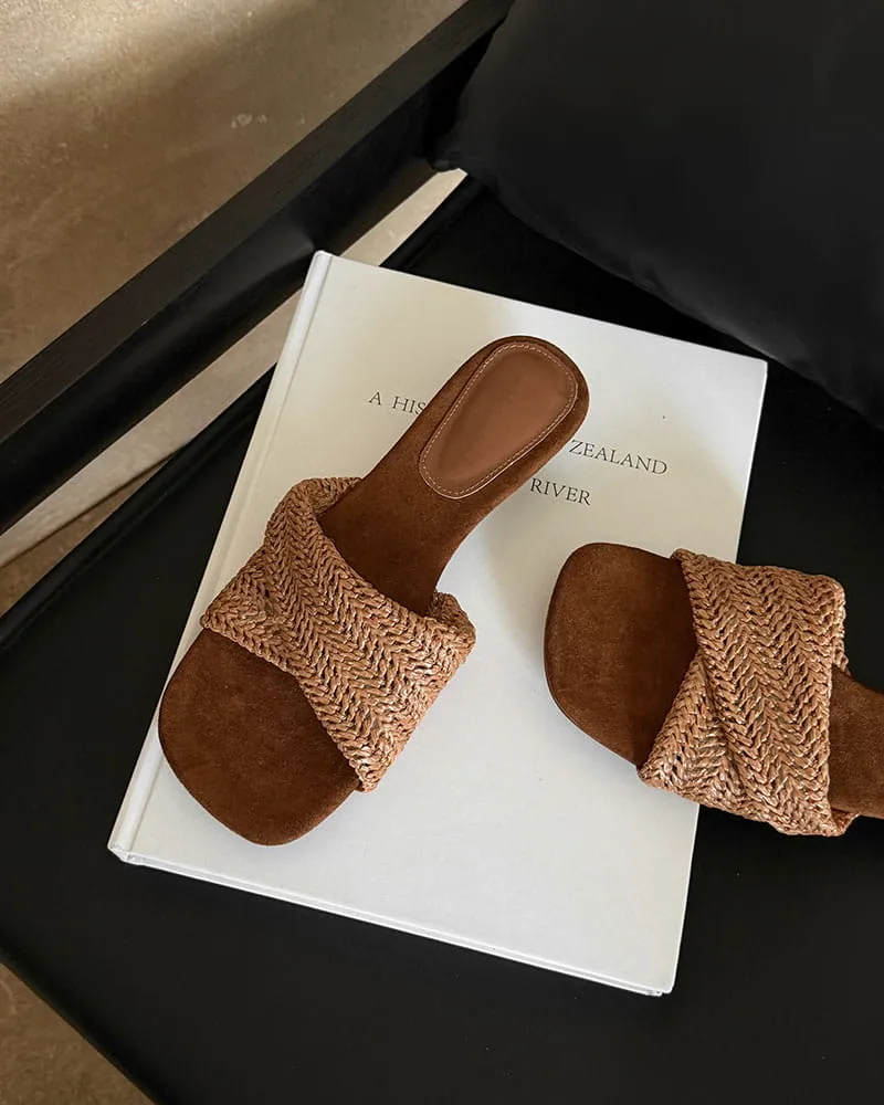 Cross-Strap Woven Open-Toe Slide Sandals sold by Larosa product image thumbnail 3
