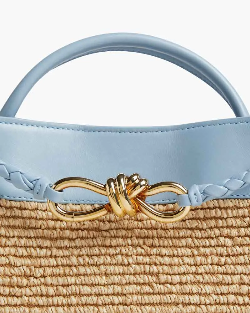 Raffia Knot Top Handle Crossbody Bag sold by Larosa product image thumbnail 5