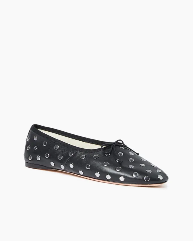 (Pre-sale) Elegant Evening Black Silver Ballet Flat made by Larosa