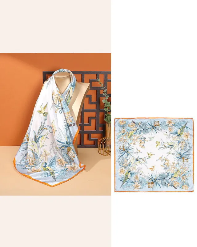 🎁 Women's Gallery Visit Artistic Landscape Silk Scarf (100% off) made by Larosa