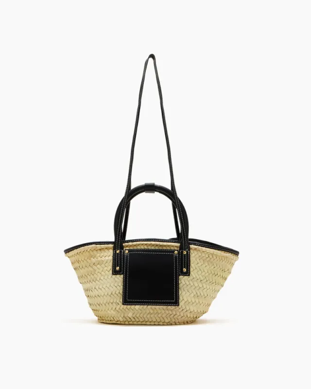 Chic Summer Picnic Woven Top Handle Bag made by Larosa