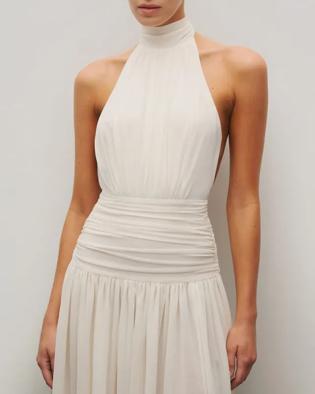 (Pre-sale) Elegant Evening Halter Slit Formal Gown made by Larosa