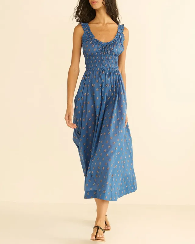 (Pre-sale) Sunlit Weekend Garden Party Midi Dress made by Larosa