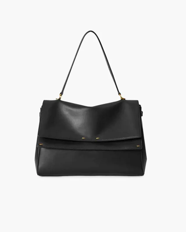 Multi-Way Large Double Flap Convertible Shoulder Bag made by Larosa