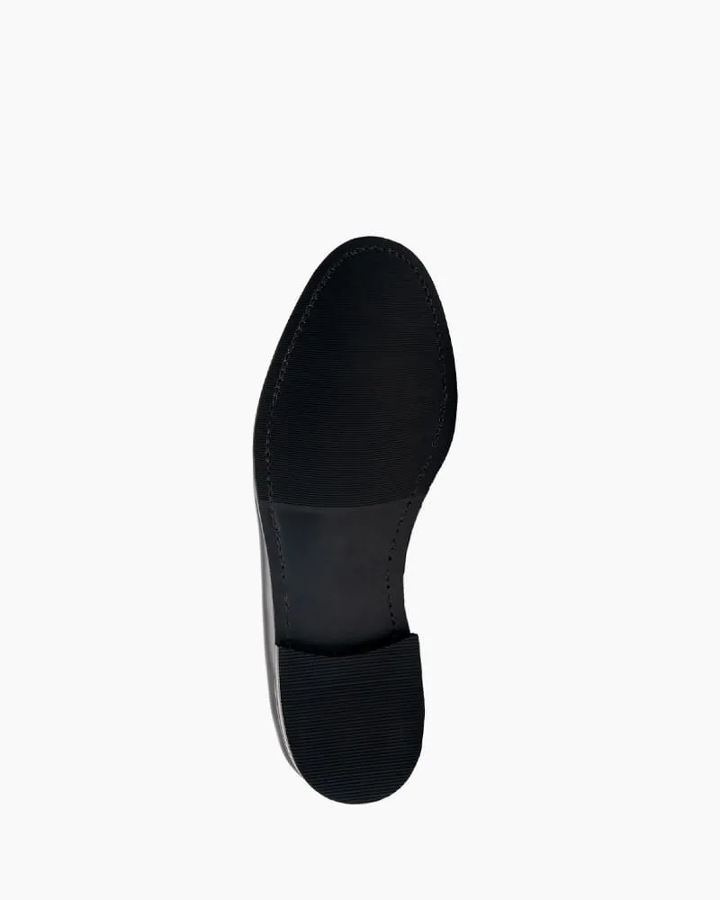 Men’s Polished Black Leather Penny Loafers with Low Heel sold by Larosa product image thumbnail 4