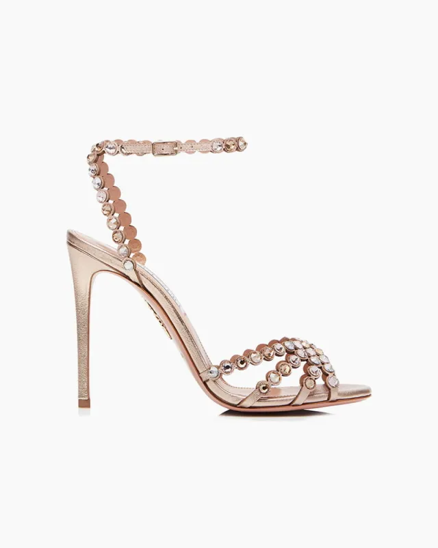 Women’s Party Rhinestone Strap Sandals with Stiletto Heel made by Larosa