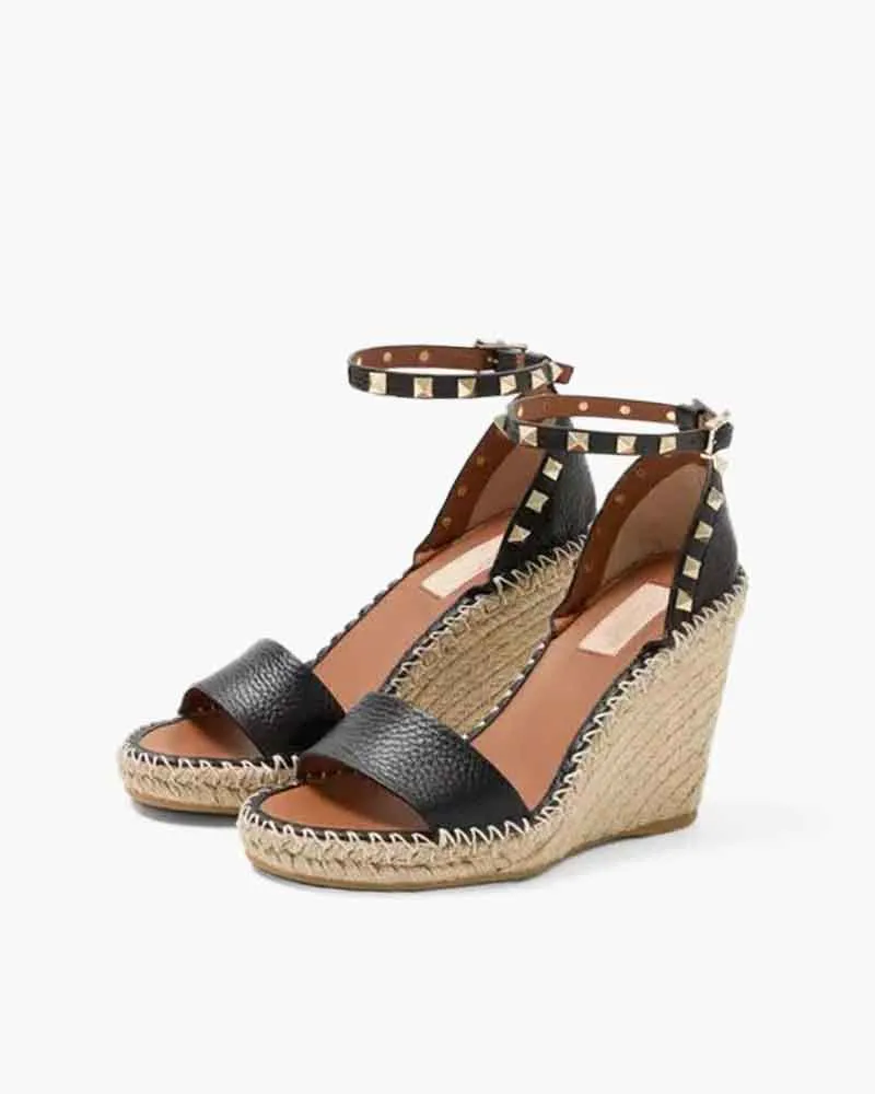 Women’s Studded Espadrille Wedge Sandals sold by Larosa product image thumbnail 3