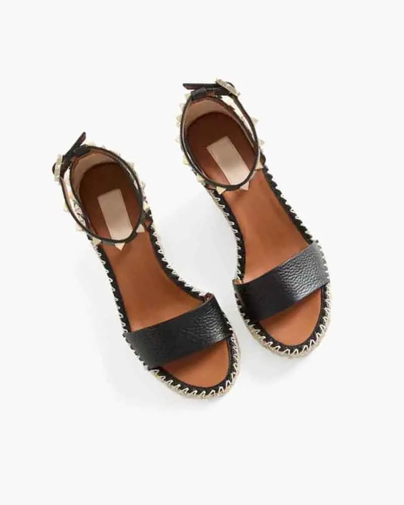 Women’s Studded Espadrille Wedge Sandals sold by Larosa