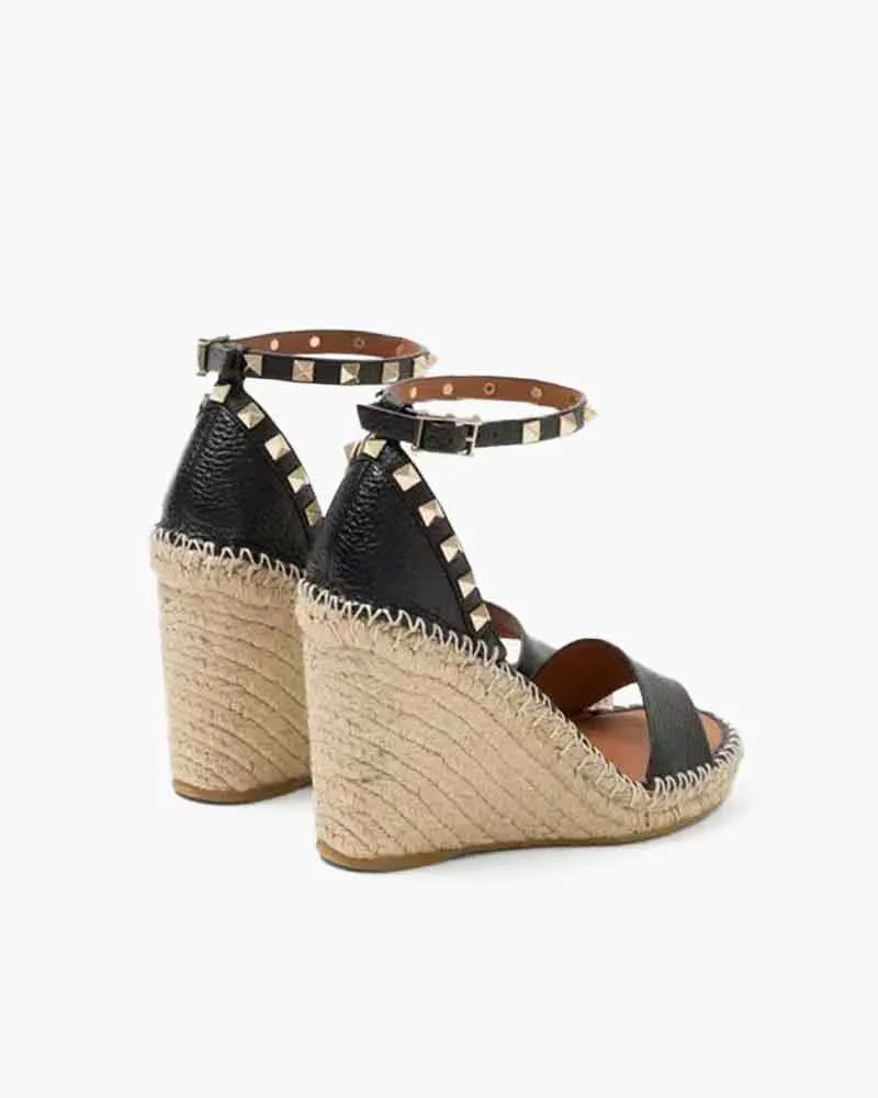 Women’s Studded Espadrille Wedge Sandals sold by Larosa product image thumbnail 4