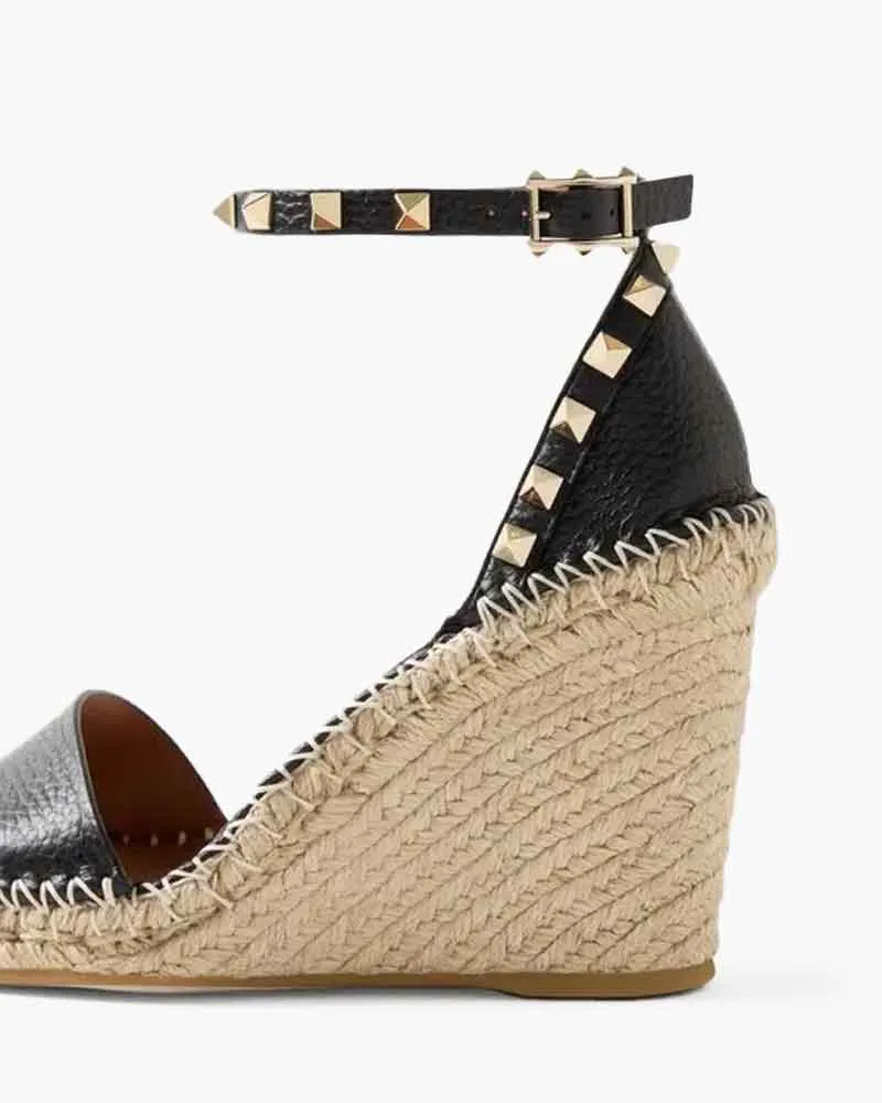 Women’s Studded Espadrille Wedge Sandals sold by Larosa product image thumbnail 5