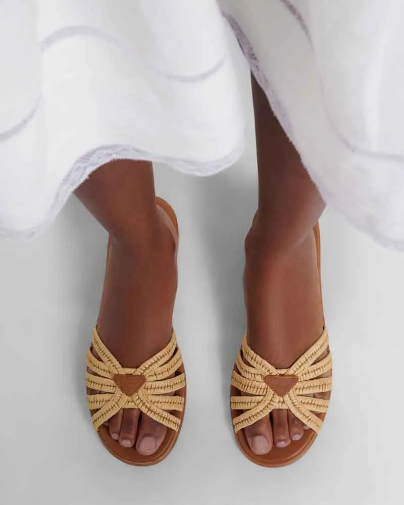 Cozy Beach Day Crochet Raffia Slides sold by Larosa product image thumbnail 5