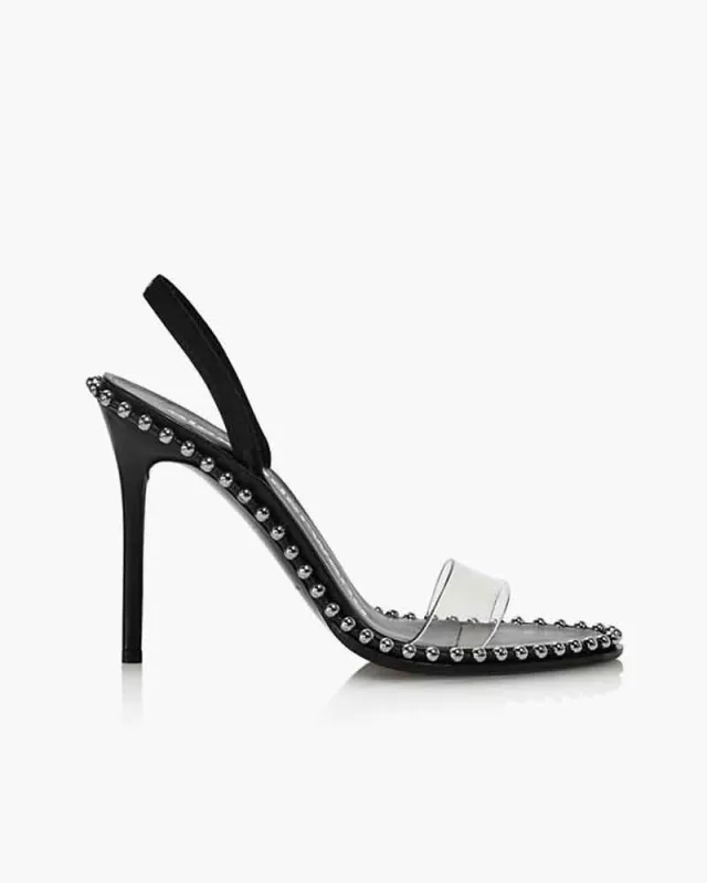 Evening Party Slingback Stiletto Heel Sandals made by Larosa