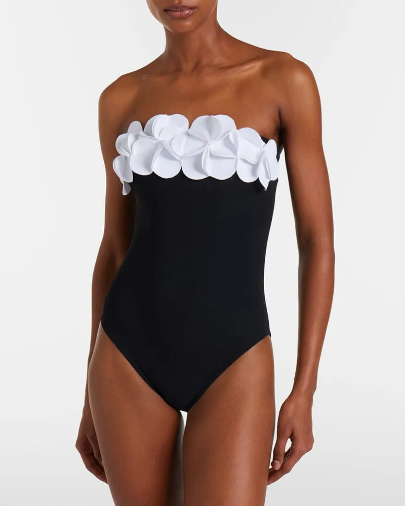 Elegant Resort Floral Bandeau One-Piece Swimsuit sold by Larosa product image thumbnail 2