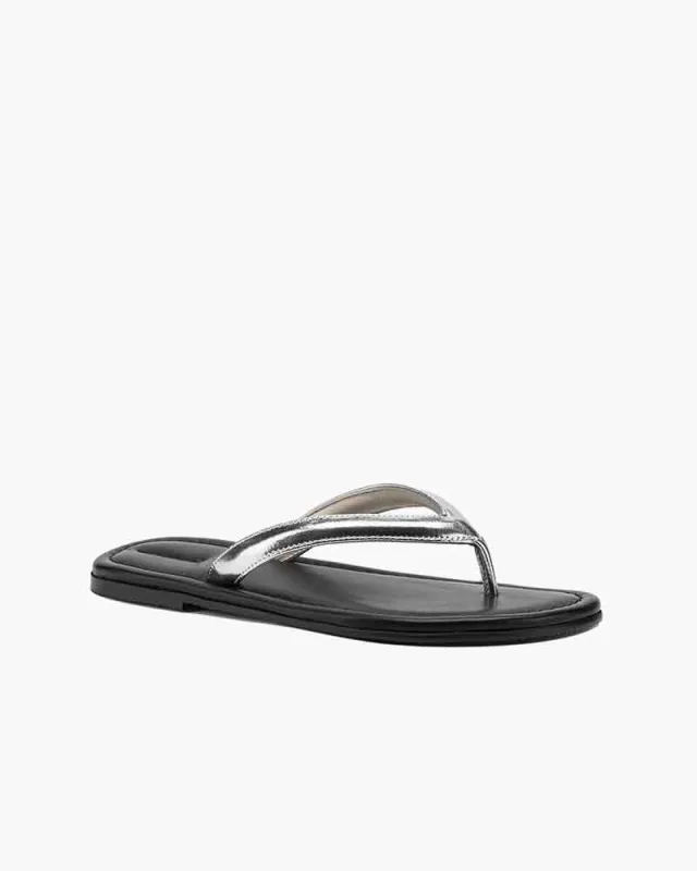 Minimalist Beach Ready Leather Flip Flop Sandals made by Larosa