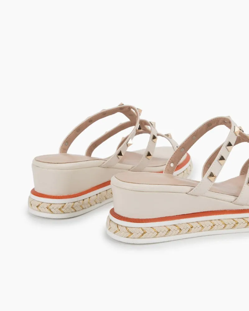 (Clean Up) Espadrille Wedges Slides Rivets Slippers sold by Larosa product image thumbnail 5