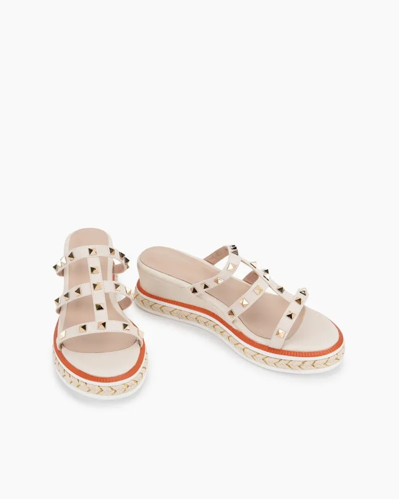 (Clean Up) Espadrille Wedges Slides Rivets Slippers sold by Larosa product image thumbnail 2