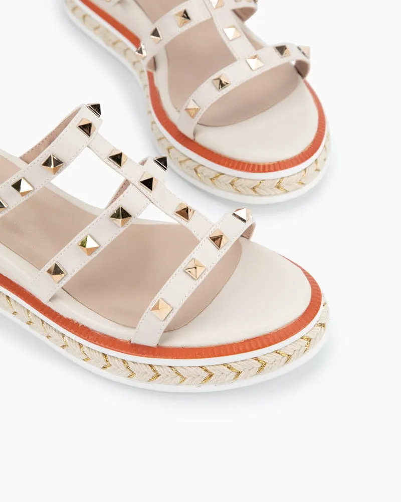 (Clean Up) Espadrille Wedges Slides Rivets Slippers sold by Larosa product image thumbnail 4