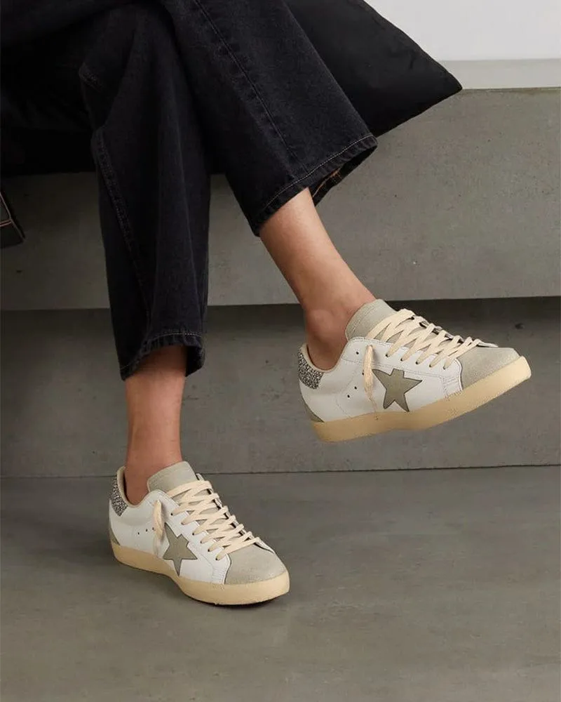 (Clean Up) White Nappa Leather Gray Star Sneakers sold by Larosa product image thumbnail 5