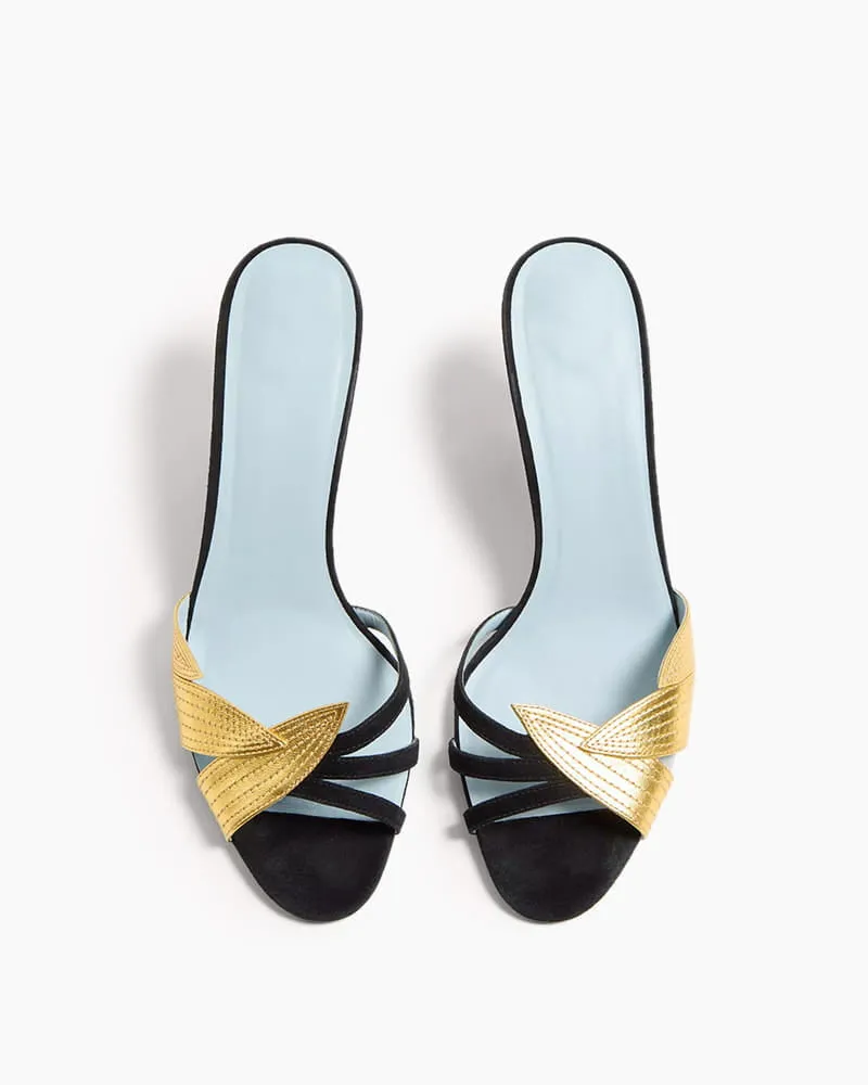 Evening Metallic Slide Heel Sandal sold by Larosa product image thumbnail 5