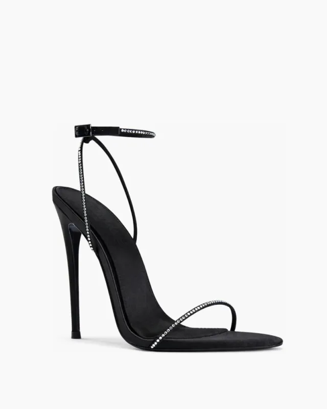 Evening Party Minimalist Stiletto Ankle Strap Sandals made by Larosa