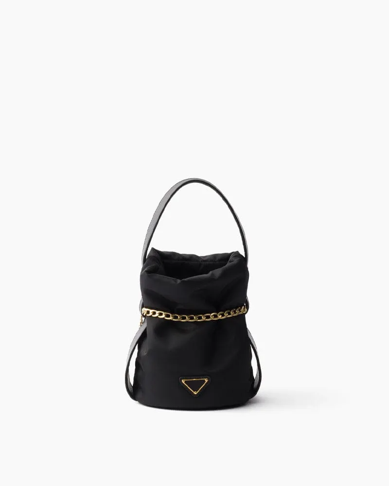 (Clean Up) Mini Re-Nylon and Nappa Leather Bucket Bag sold by Larosa product image thumbnail 2